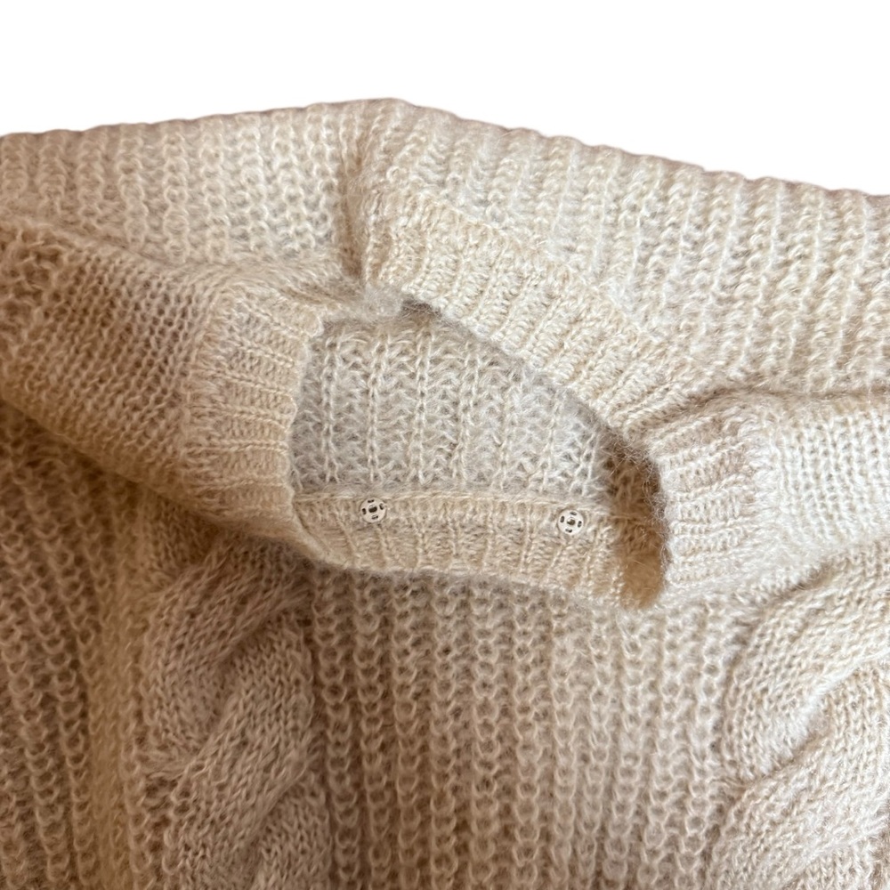 NWT Sandro| Women’s Cropped Sweater with embroidered collar mohair wool sz 2 usa - Picture 8 of 14